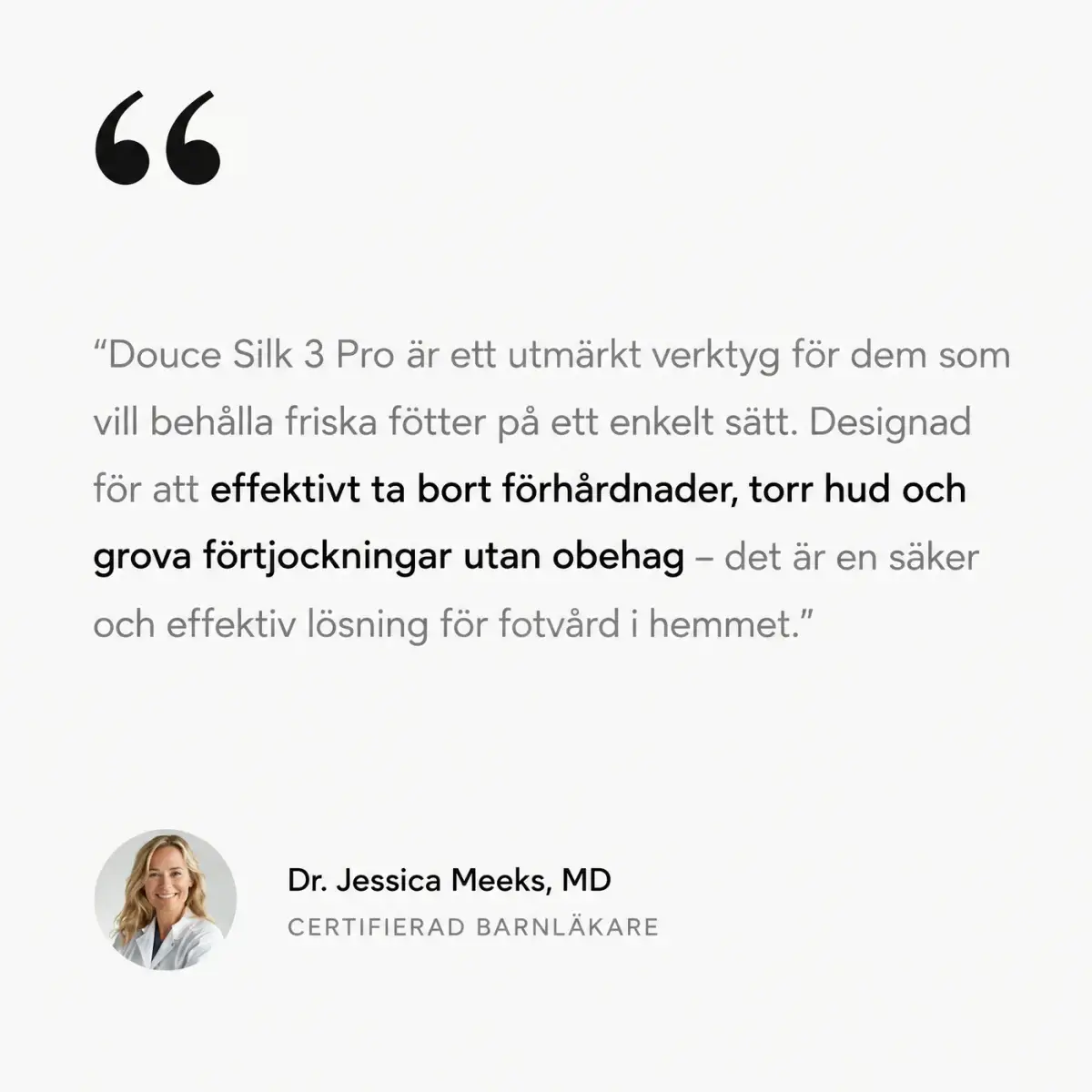 Uttalande från fotvårdsspecialist